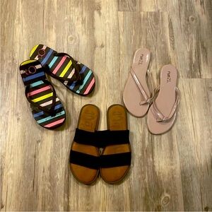 BUNDLE of 3 pairs of sandals